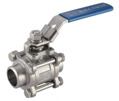 3PC 316 BALL VALVE BUTT WELD
